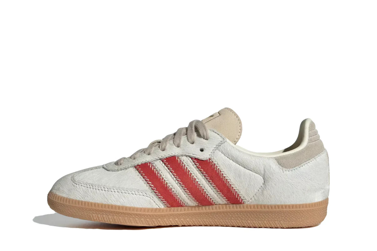 Adidas Samba OG Pony Hair Wonder Beige Better Scarlet