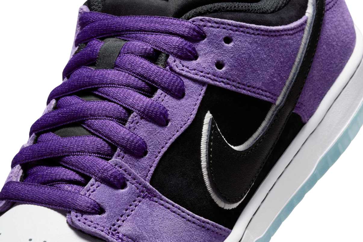Nike SB Dunk Low Pro x Hayley Wilson Black and Court Purple Roxo