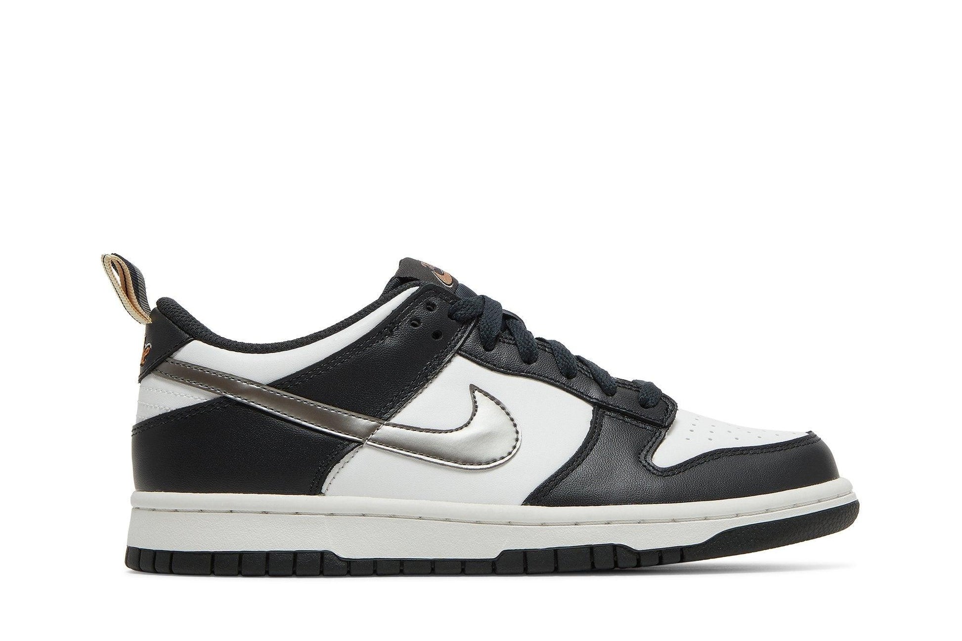 Nike Dunk Low GS Black/White Metallic Preto