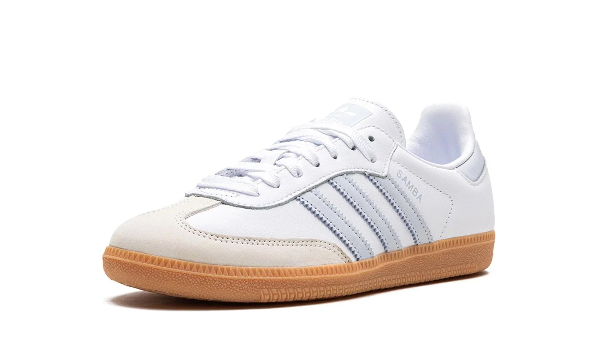 Tênis Adidas Samba OG Feminino "White Halo Blue" Branco / Azul - IE0877