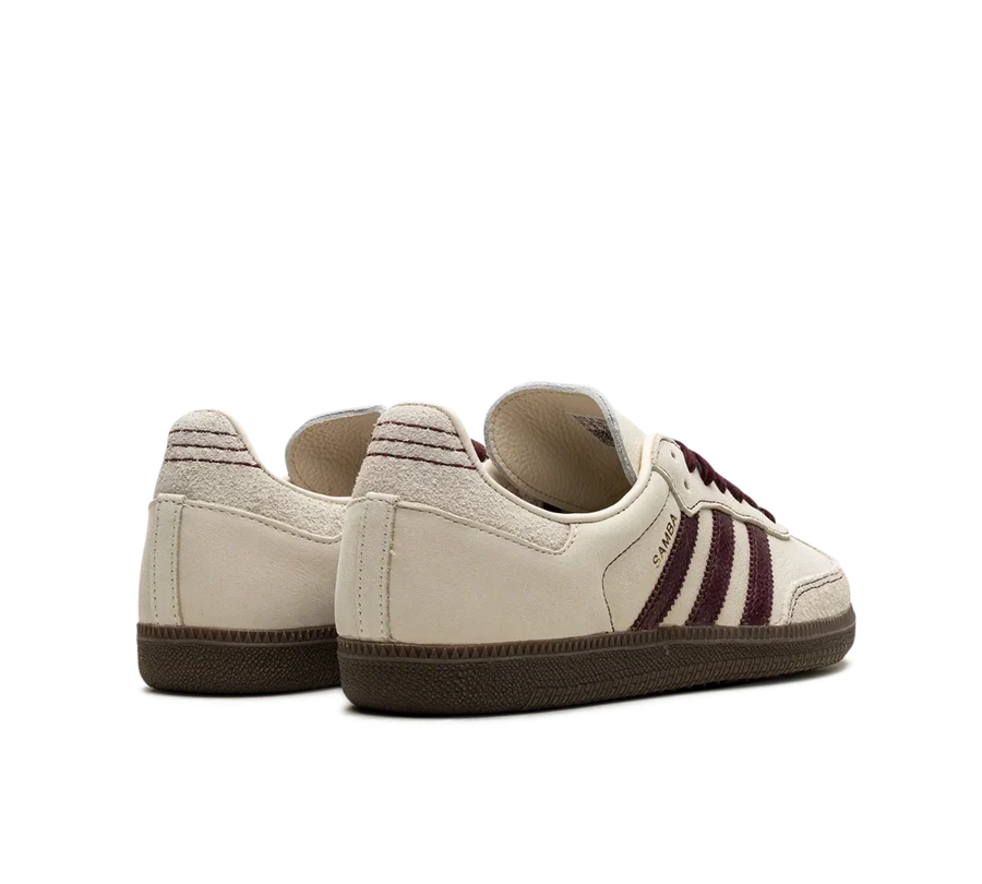 Tênis Adidas Samba OG 'Wonder White Maroon' Bege / Vinho