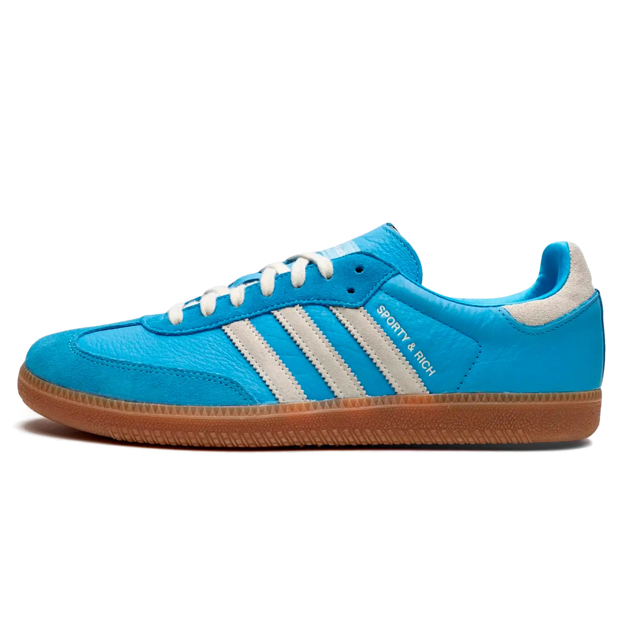 Tênis Adidas Samba OG x Sporty & Rich "Blue Rush" Azul - IE6975