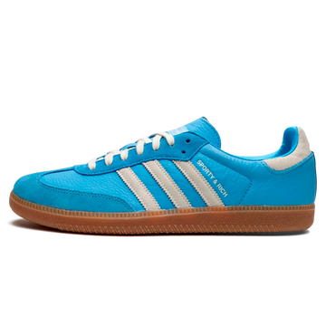 Tênis Adidas Samba OG x Sporty & Rich "Blue Rush" Azul - IE6975