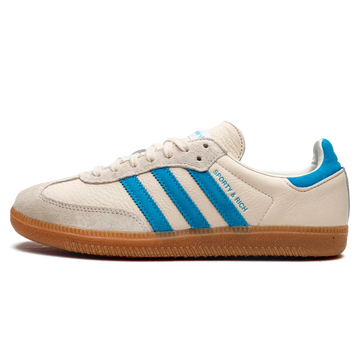 Tênis Adidas Samba OG x Sporty & Rich "Cream Blue" - IE7096