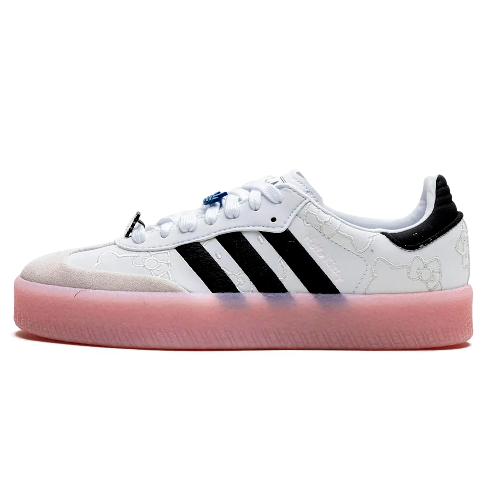 Tênis Adidas Sambae Feminino "Hello Kitty" Branco / Rosa - IG4450