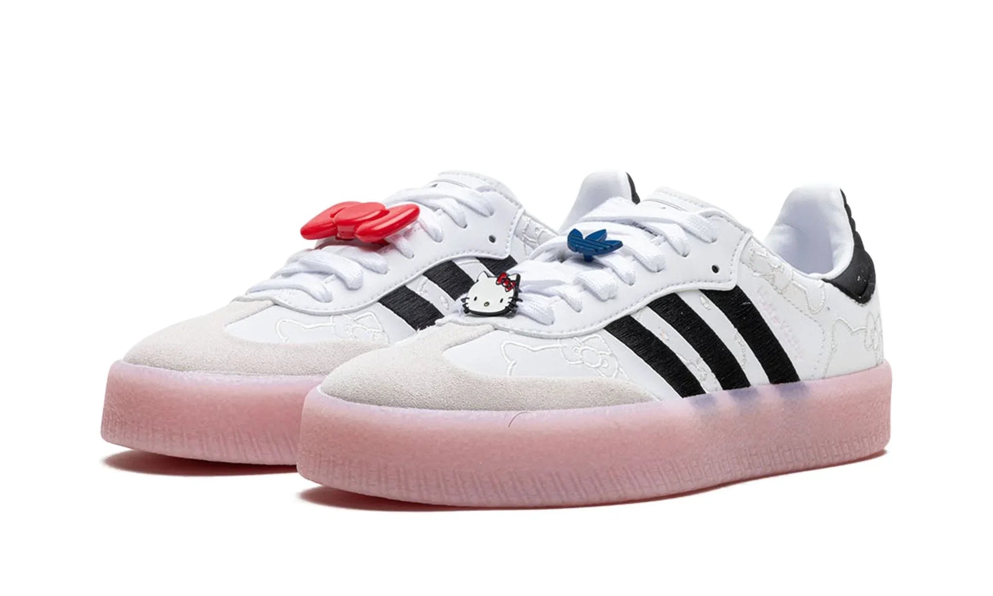 Tênis Adidas Sambae Feminino "Hello Kitty" Branco / Rosa - IG4450