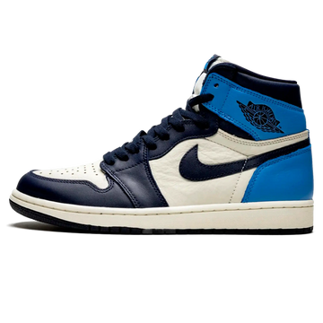 Tênis Air Jordan 1 High "Obsidian" Azul / Branco - 555088-140