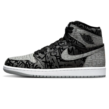 Tênis Air Jordan 1 High "Rebellionaire" Preto / Cinza - 555088-036