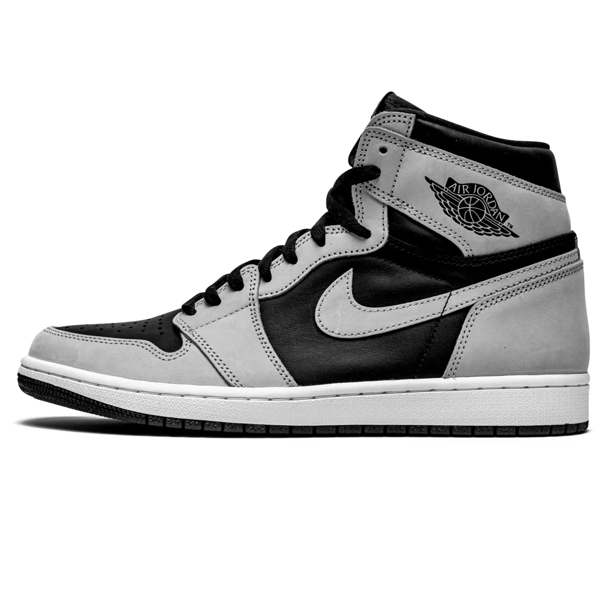 Tênis Air Jordan 1 High "Shadow 2.0" Cinza / Preto - 555088-035