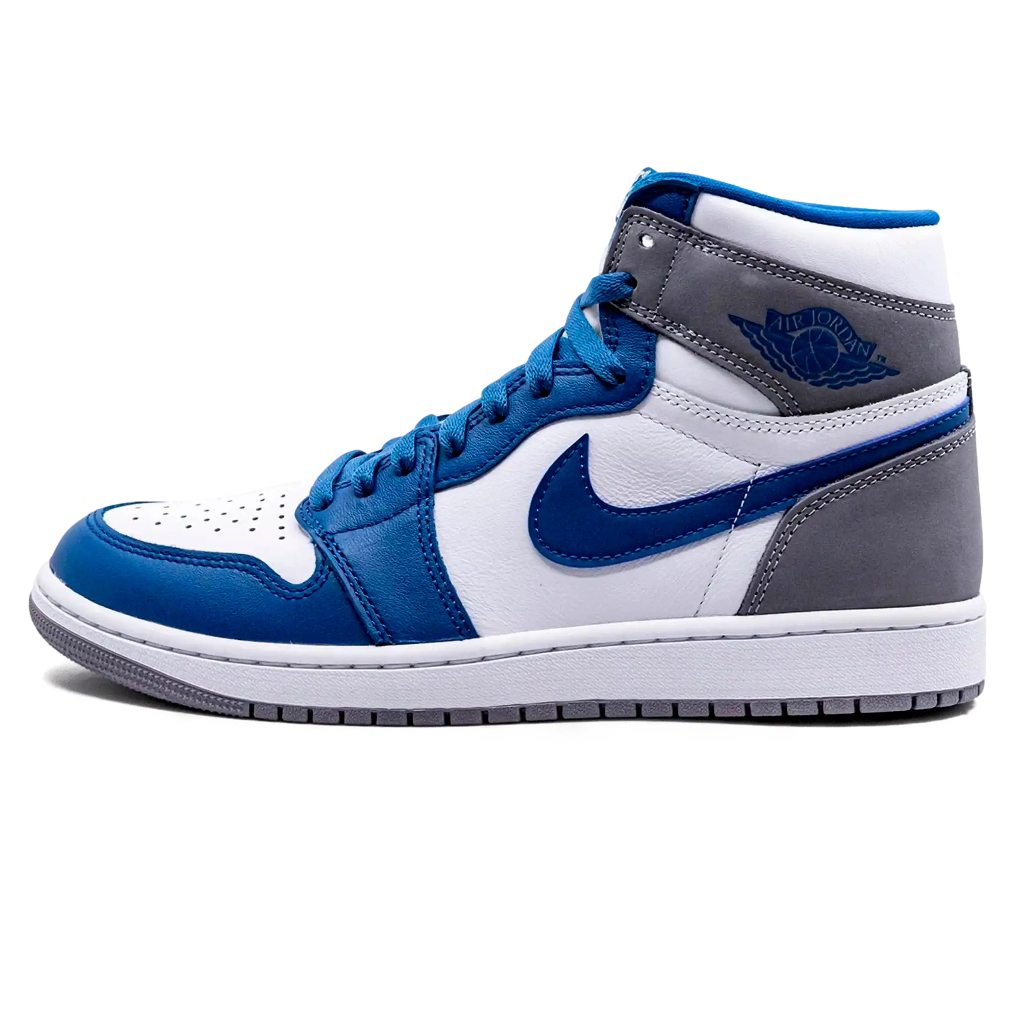 Tênis Air Jordan 1 High "True Blue" Azul / Cinza - DZ5485-410