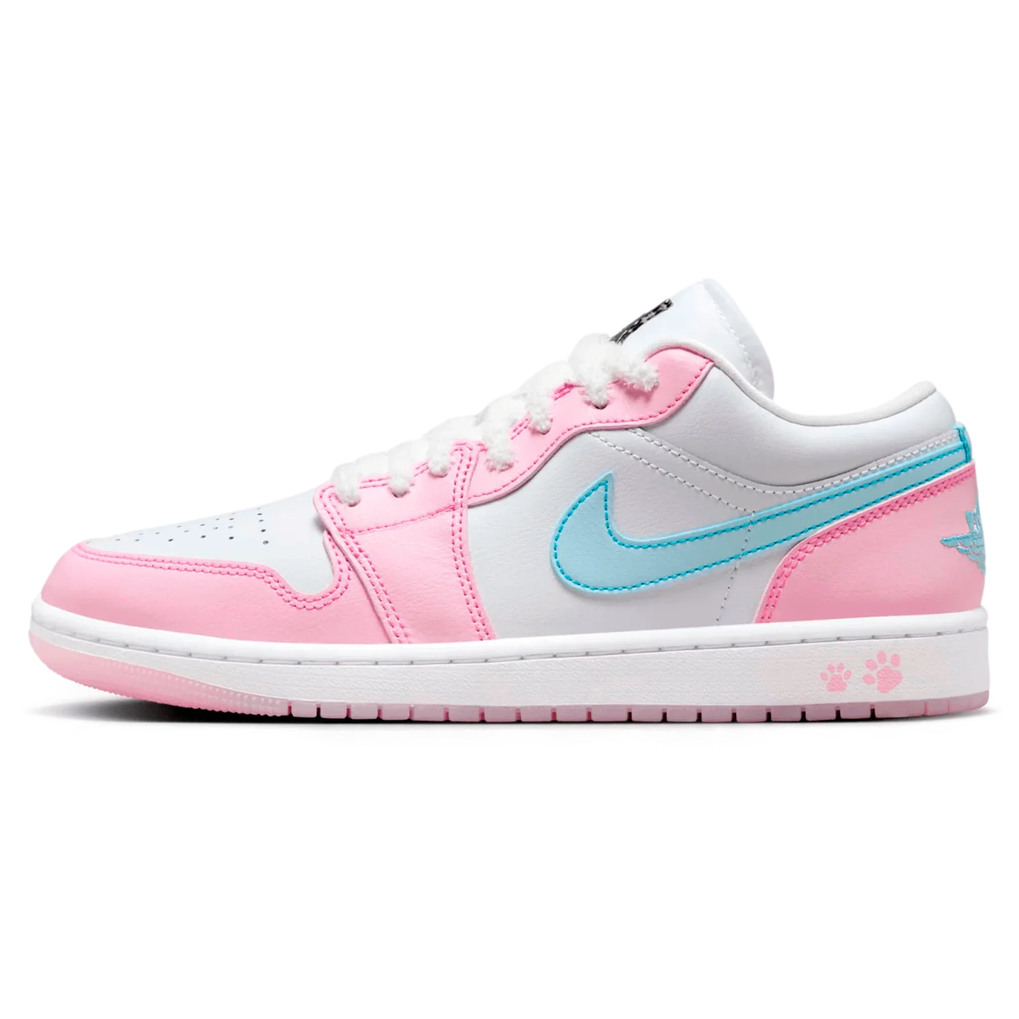 Tênis Air jordan 1 Low Feminino "Paw Print" Rosa - HM3706-141
