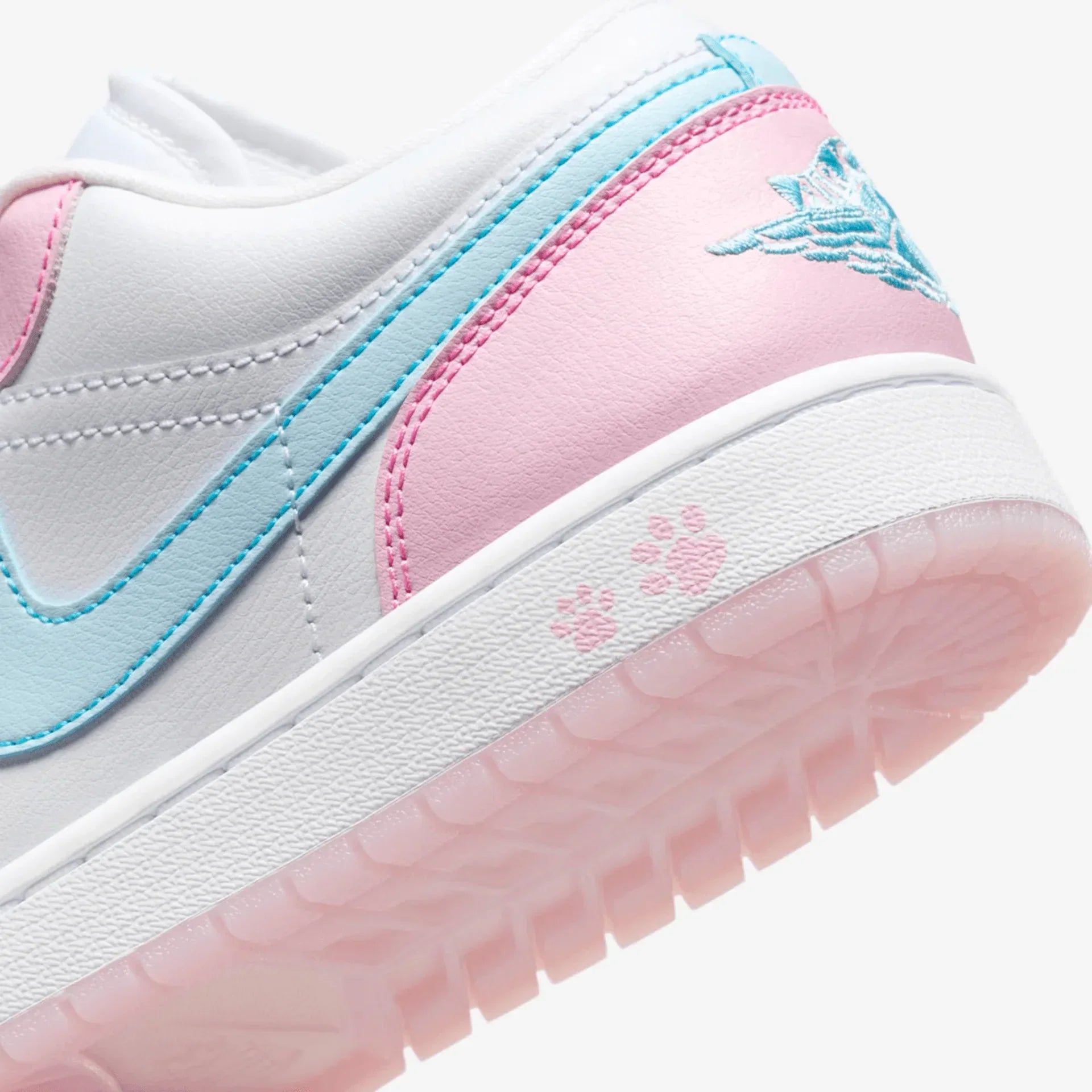 Tênis Air jordan 1 Low Feminino "Paw Print" Rosa - HM3706-141