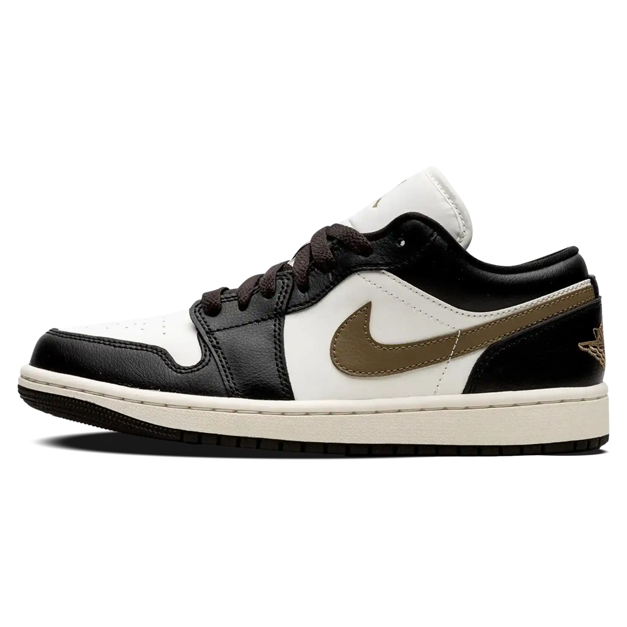 Tênis Air Jordan 1 Low "Shadow Brown" Preto / Dourado - DC0774-200