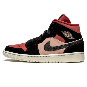 Tênis Air Jordan 1 Mid Feminino "Canyon Rust" Rosa / Preto - BQ6472-202