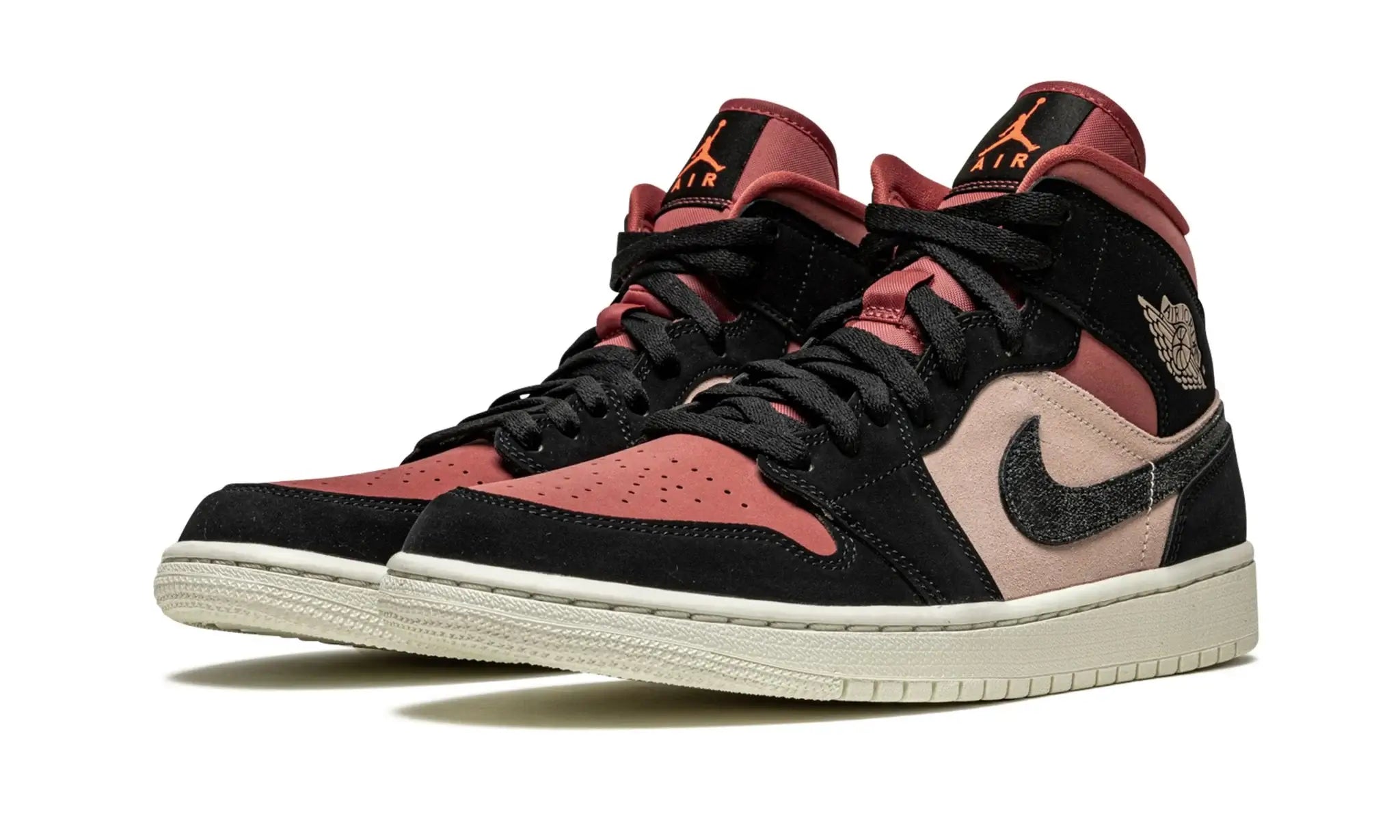Tênis Air Jordan 1 Mid Feminino "Canyon Rust" Rosa / Preto - BQ6472-202