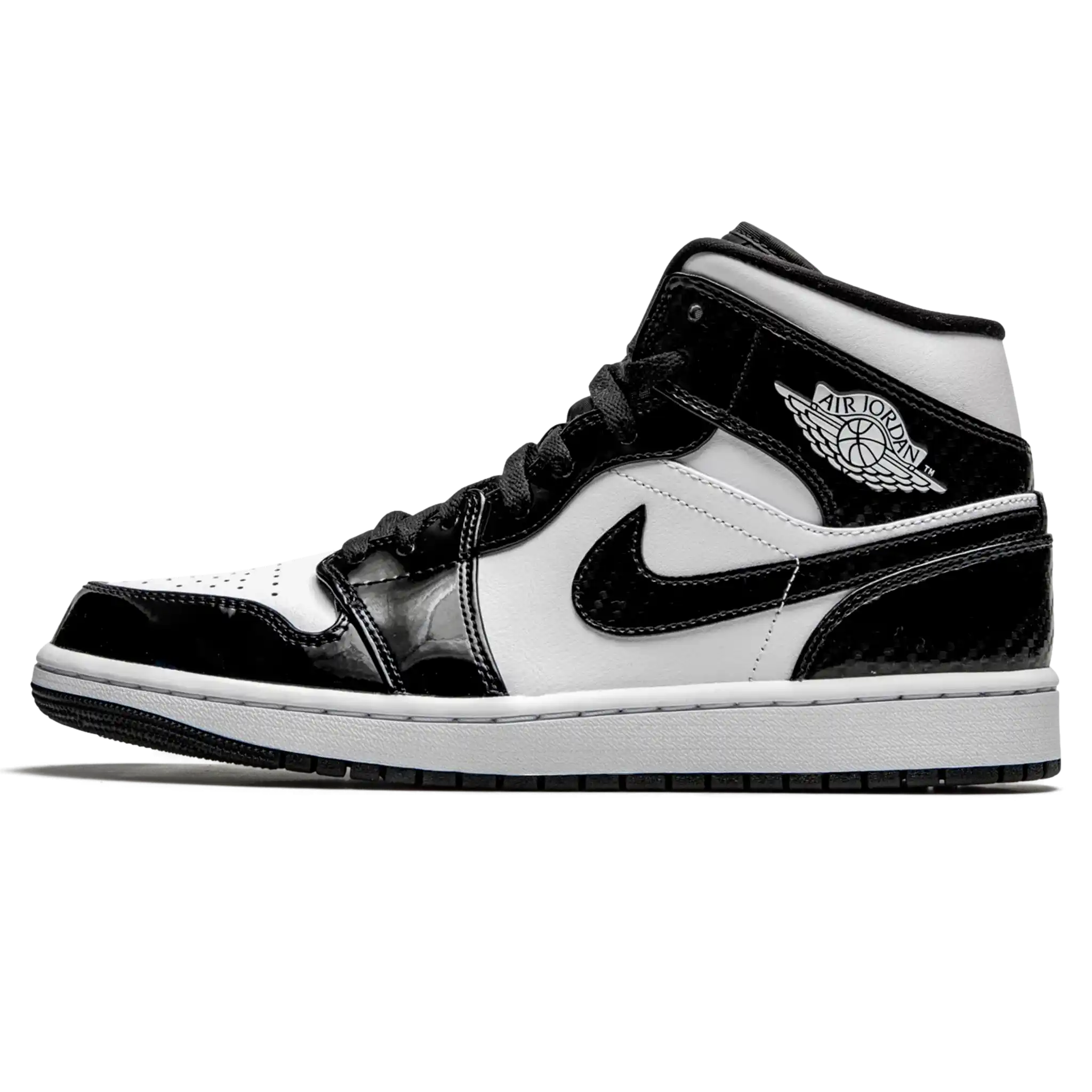 Tênis Air Jordan 1 Mid "Carbon Fiber" Preto / Branco - DD1649-001