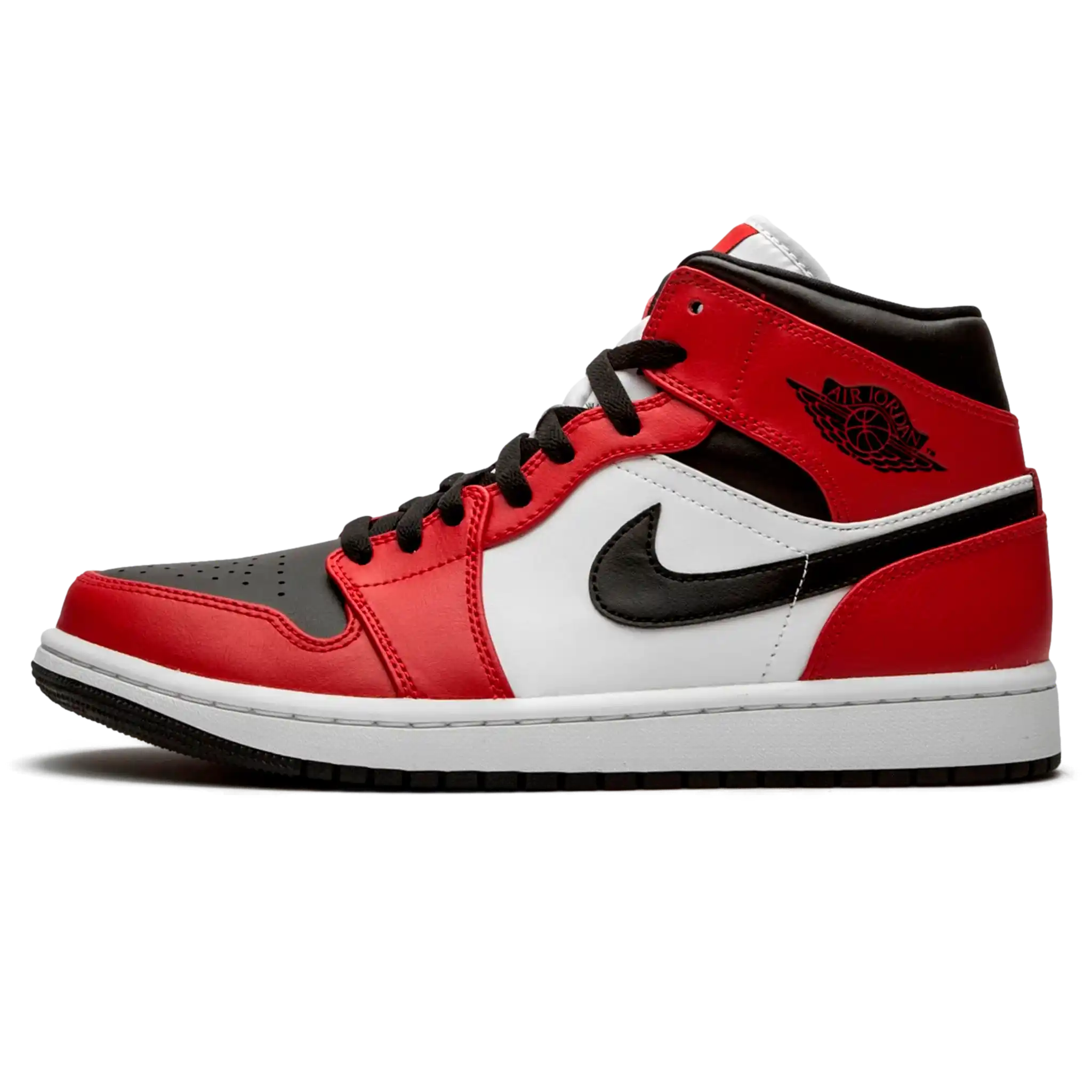 Tênis Air Jordan 1 Mid "Chicago Black Toe" Vermelho - 554724-069