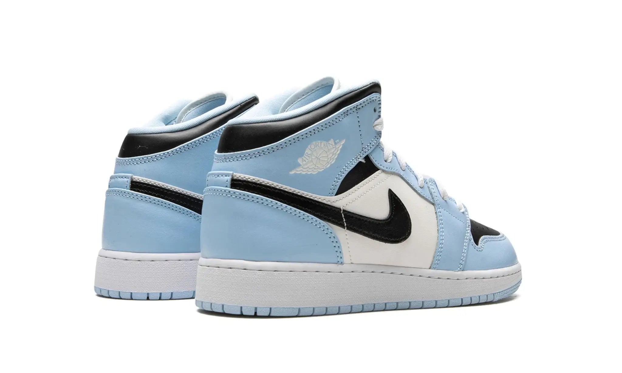 Tênis Air Jordan 1 Mid Feminino "Ice Blue" Azul / Branco - 555112-401