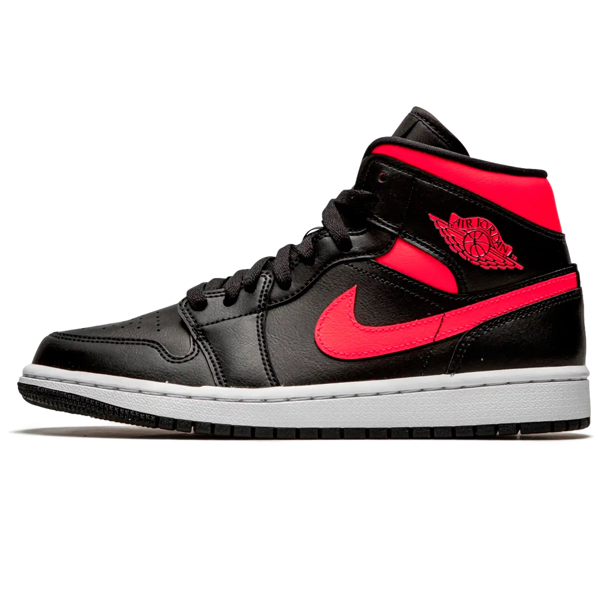 Tênis Air Jordan 1 Mid Feminino "Siren Red" Preto / Rosa - BQ6472-004