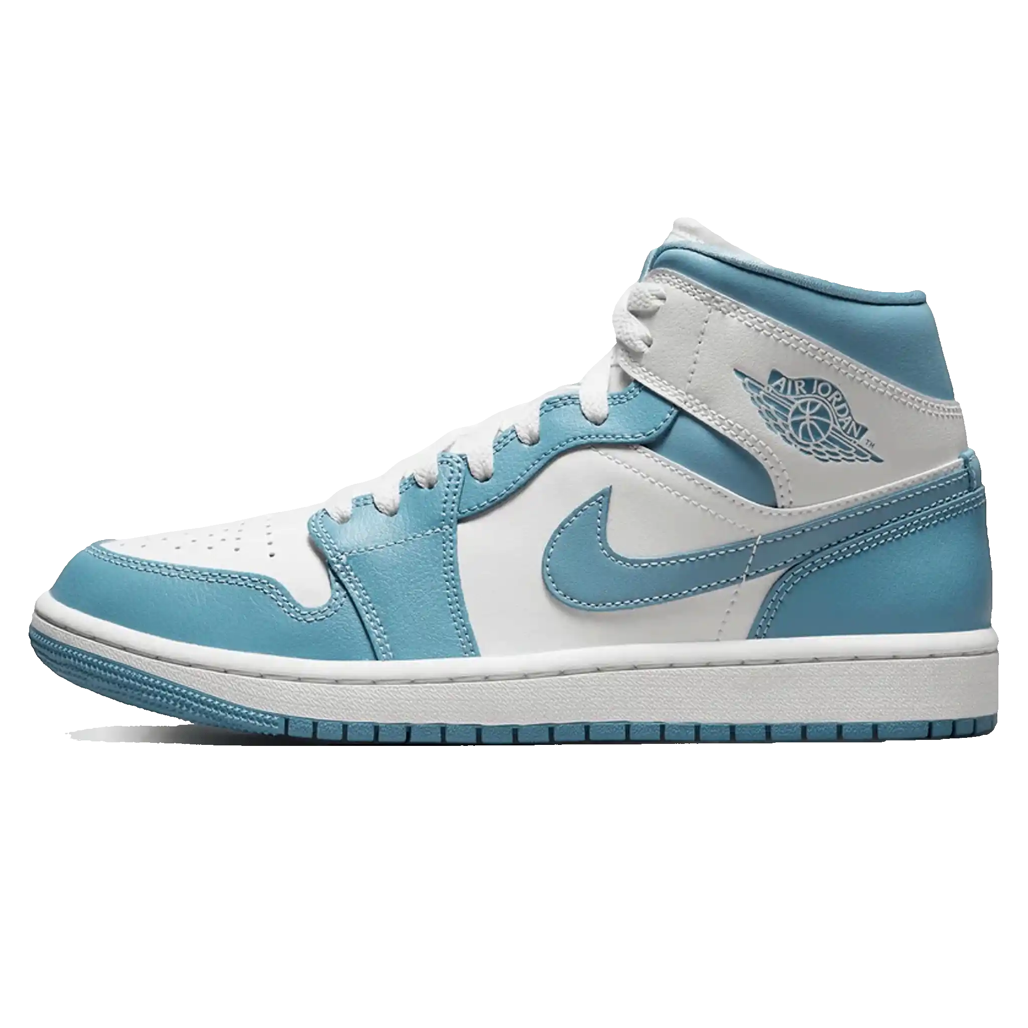 Tênis Air Jordan 1 Mid "UNC" Azul / Branco - BQ6472-141
