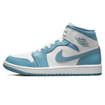 Tênis Air Jordan 1 Mid "UNC" Azul / Branco - BQ6472-141