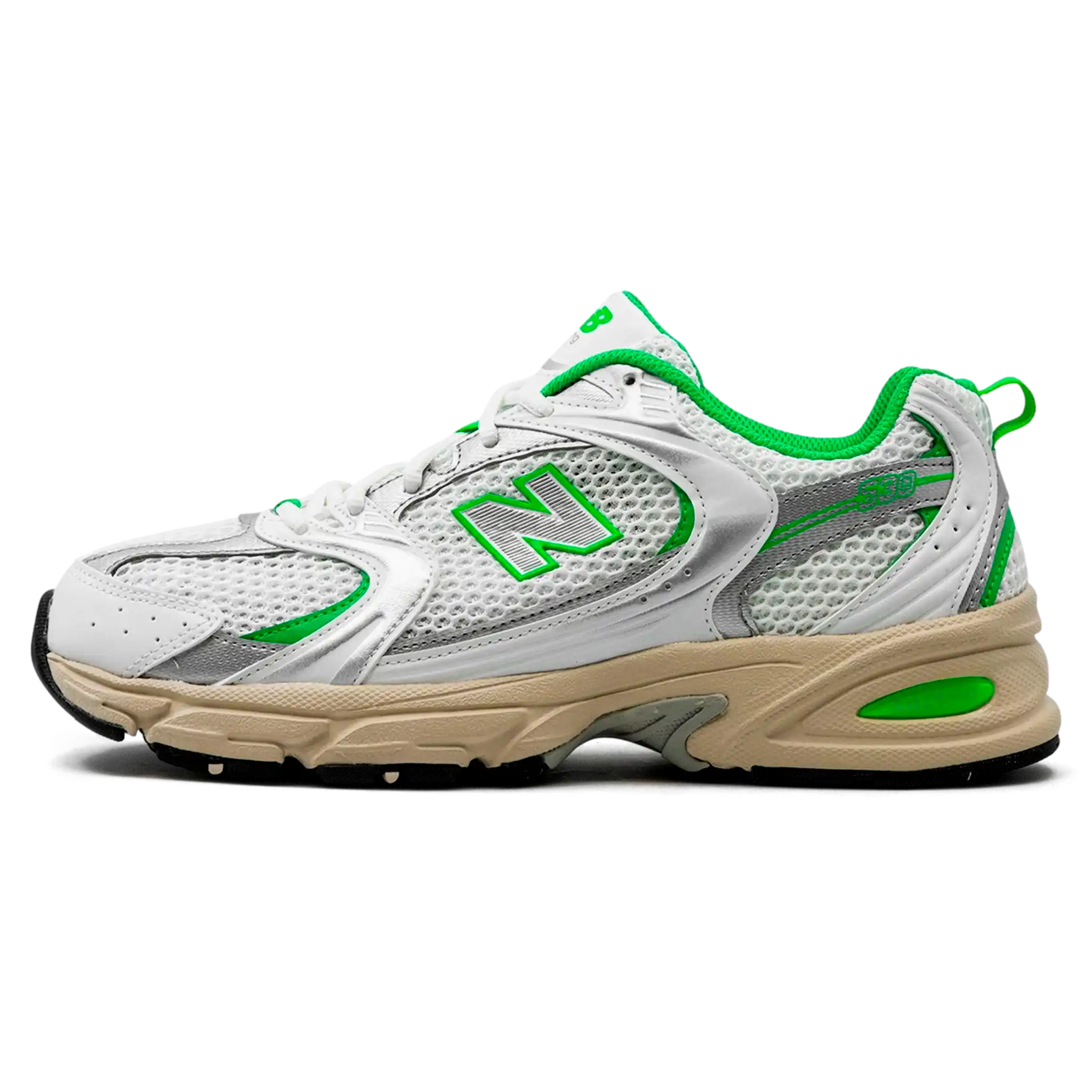 Tênis New Balance 530 "White Palm Leaf" Branco / Verde - MR530EC