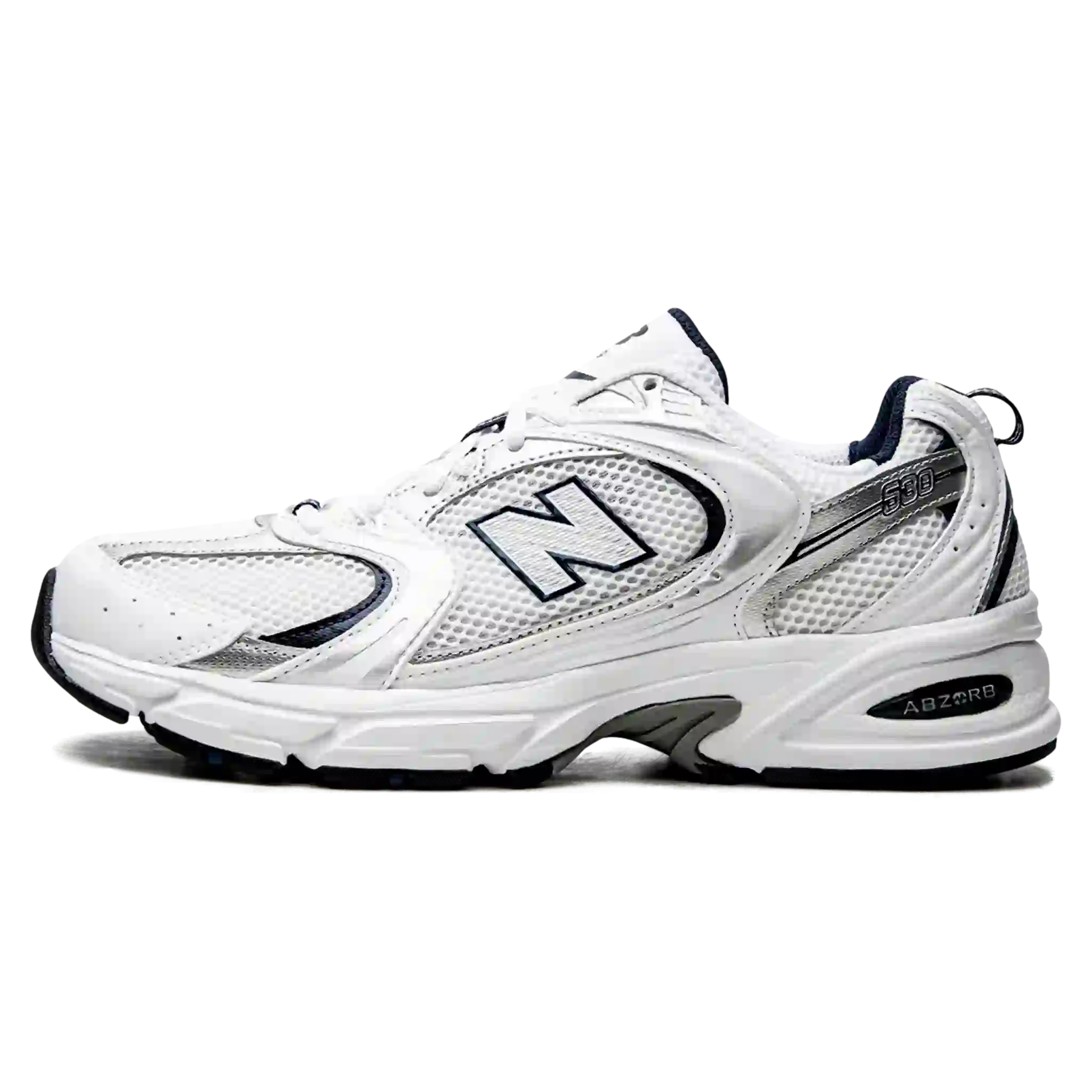 Tênis New Balance 530 "White Silver Navy" Prata / Azul - MR530SG