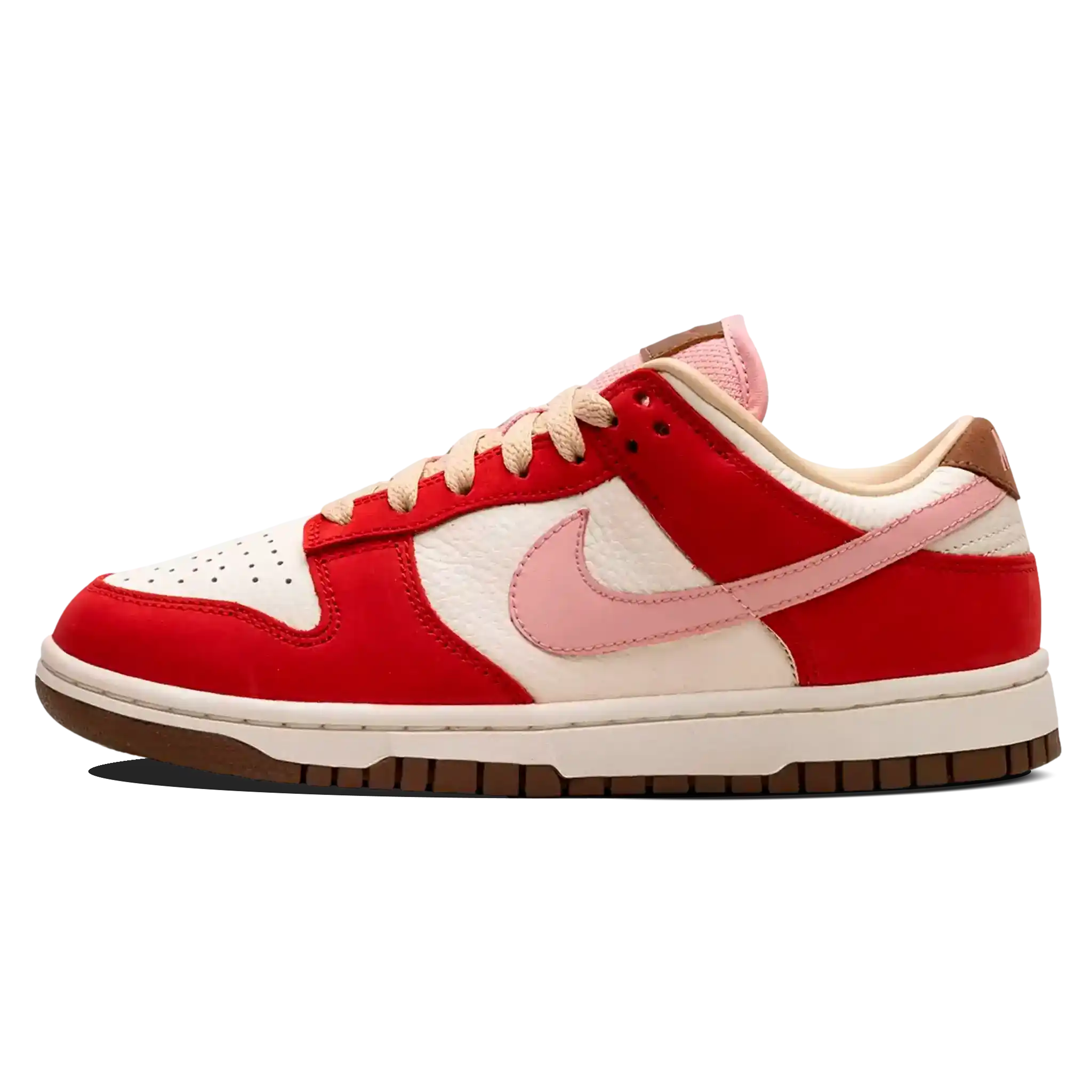 Tênis Nike Dunk Low Feminino "Bacon" Vermelho / Rosa - FB7910-600
