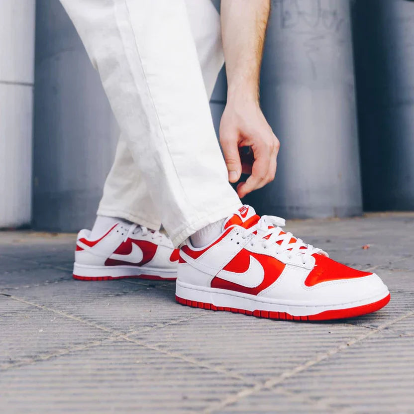 Tênis Nike Dunk Low Masculino "University Red" Vermelho / Branco - DD1391-600