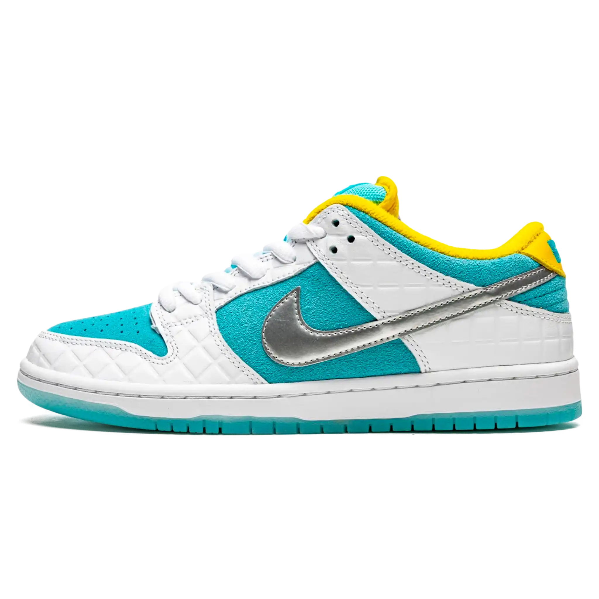 Tênis Nike Dunk Low SB x FTC "Lagoon Pulse" Branco / Azul - DH7687-400