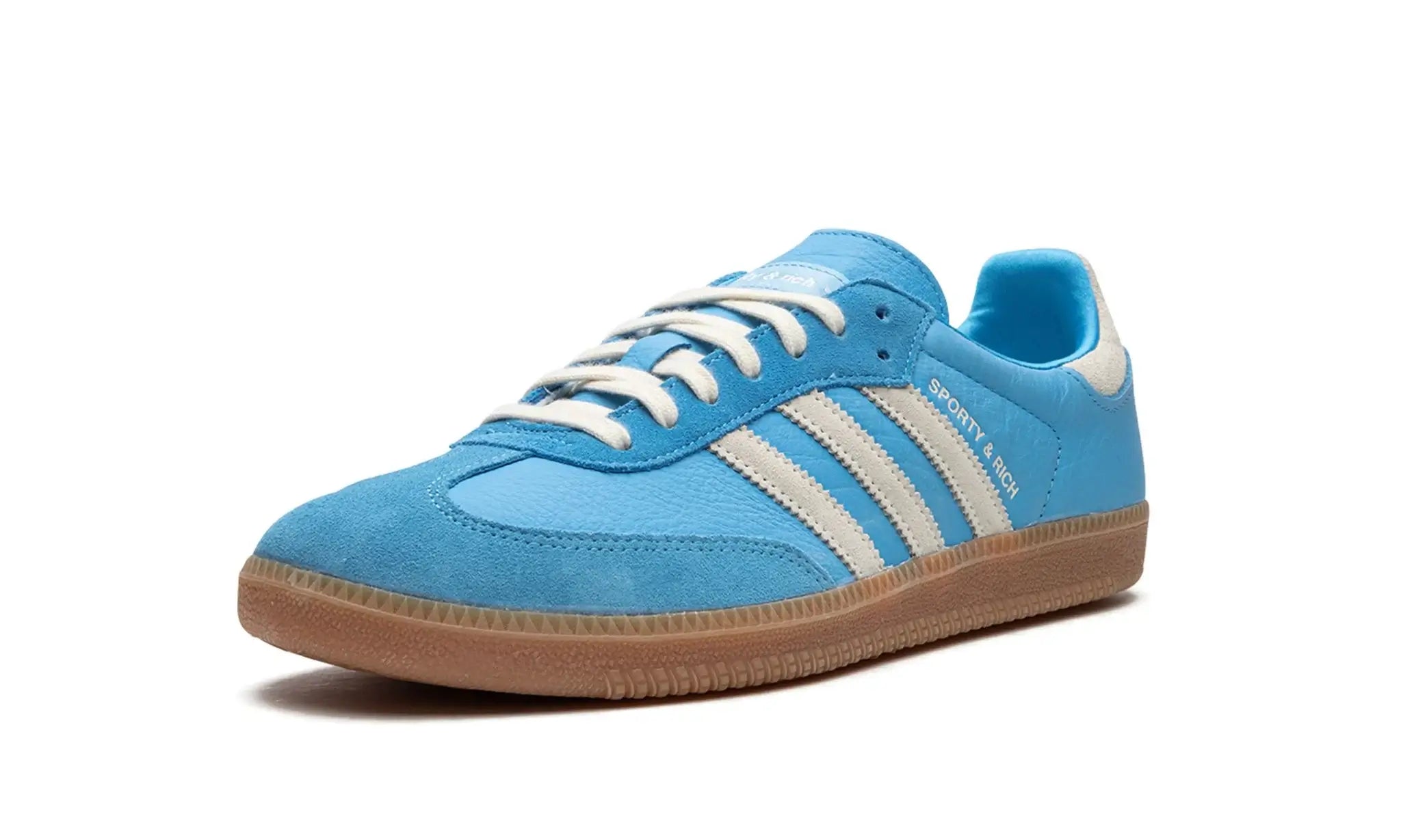 Tênis Adidas Samba OG x Sporty & Rich "Blue Rush" Azul - IE6975