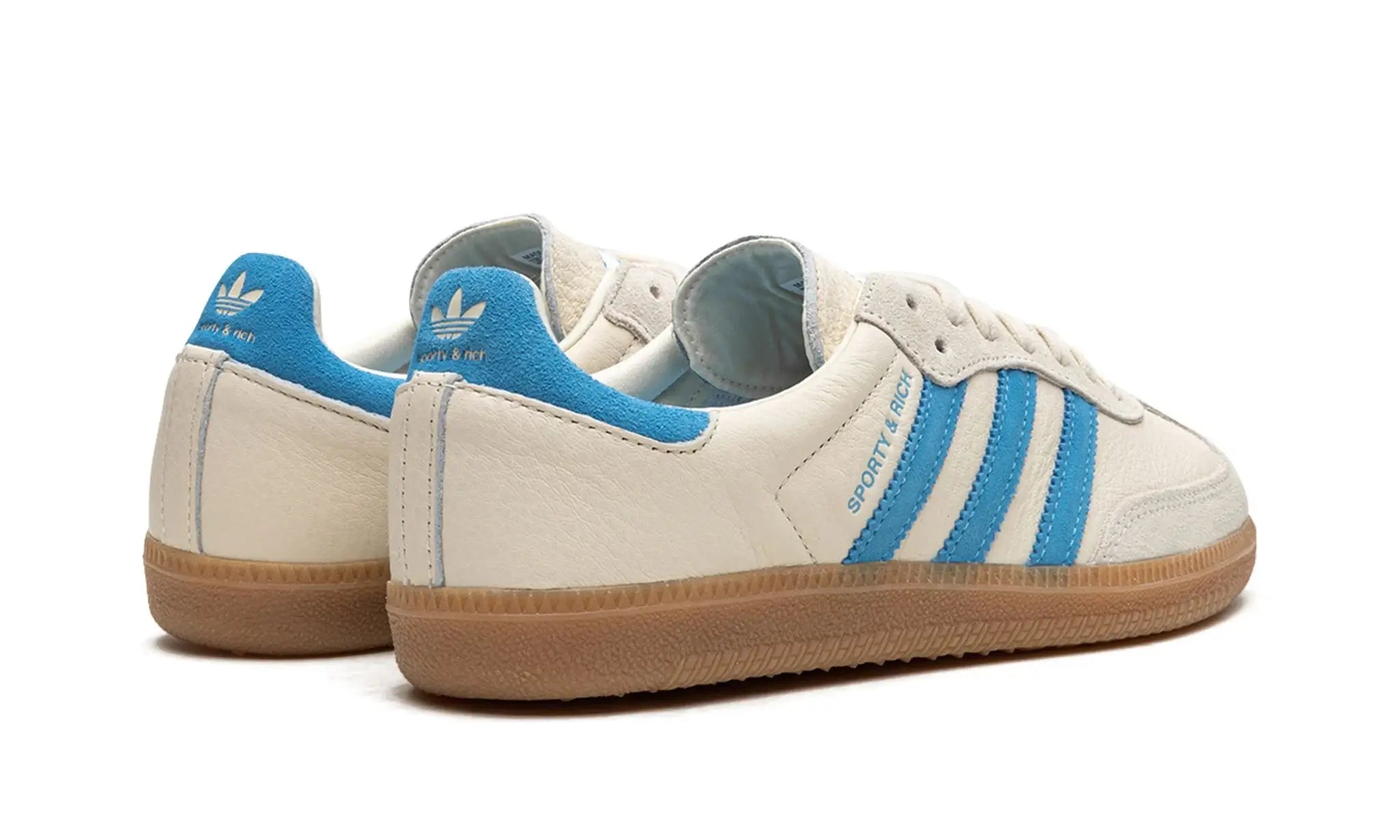Tênis Adidas Samba OG x Sporty & Rich "Cream Blue" - IE7096