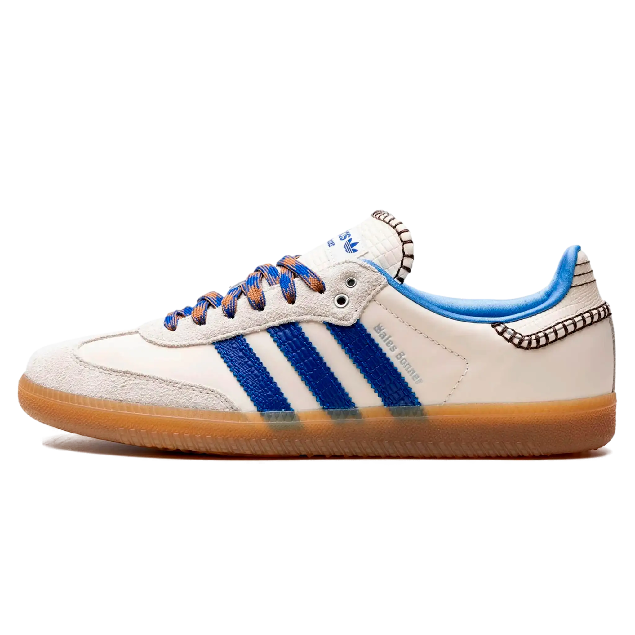 Tênis Adidas Samba x Wales Bonner "Wonder Clay Royal Blue" Creme / Azul - IH7756