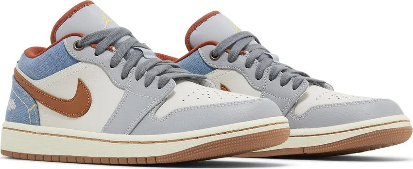 Air Jordan 1 Low Phantom Denim Cinza