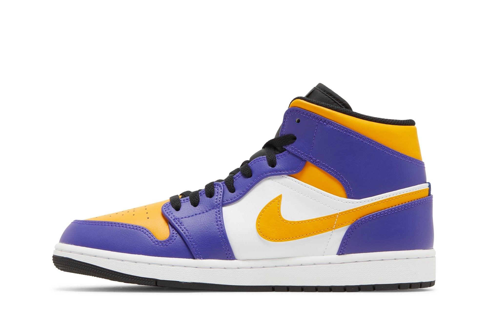 Air Jordan 1 Mid Lakers Roxo/Amarelo