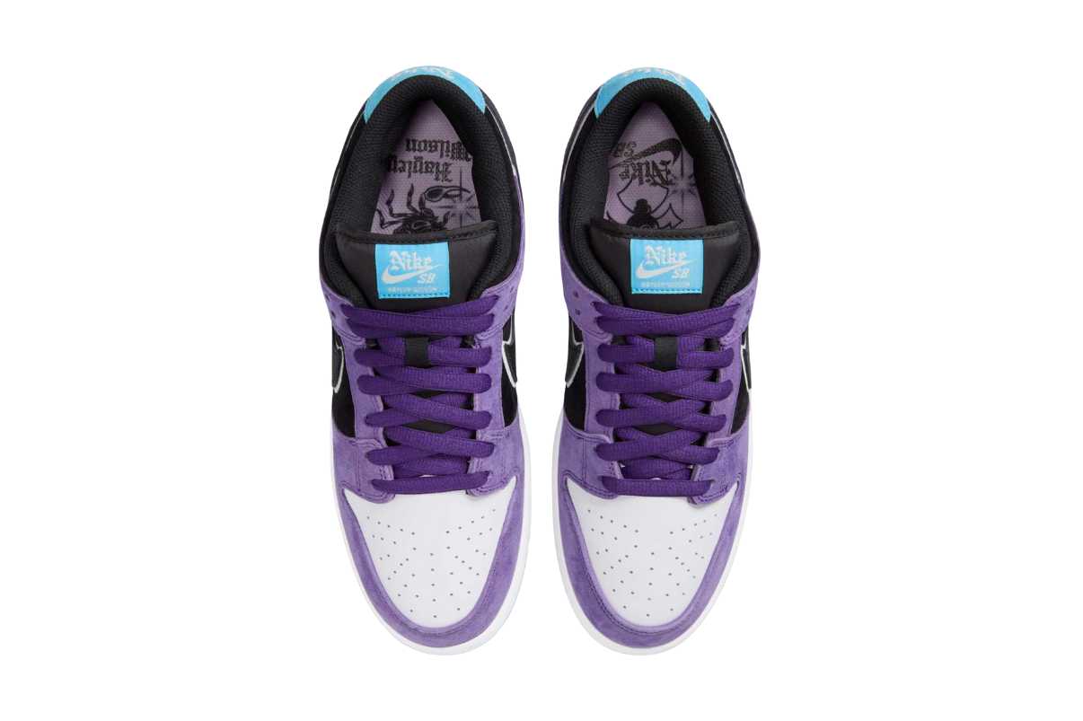 Nike SB Dunk Low Pro x Hayley Wilson Black and Court Purple Roxo