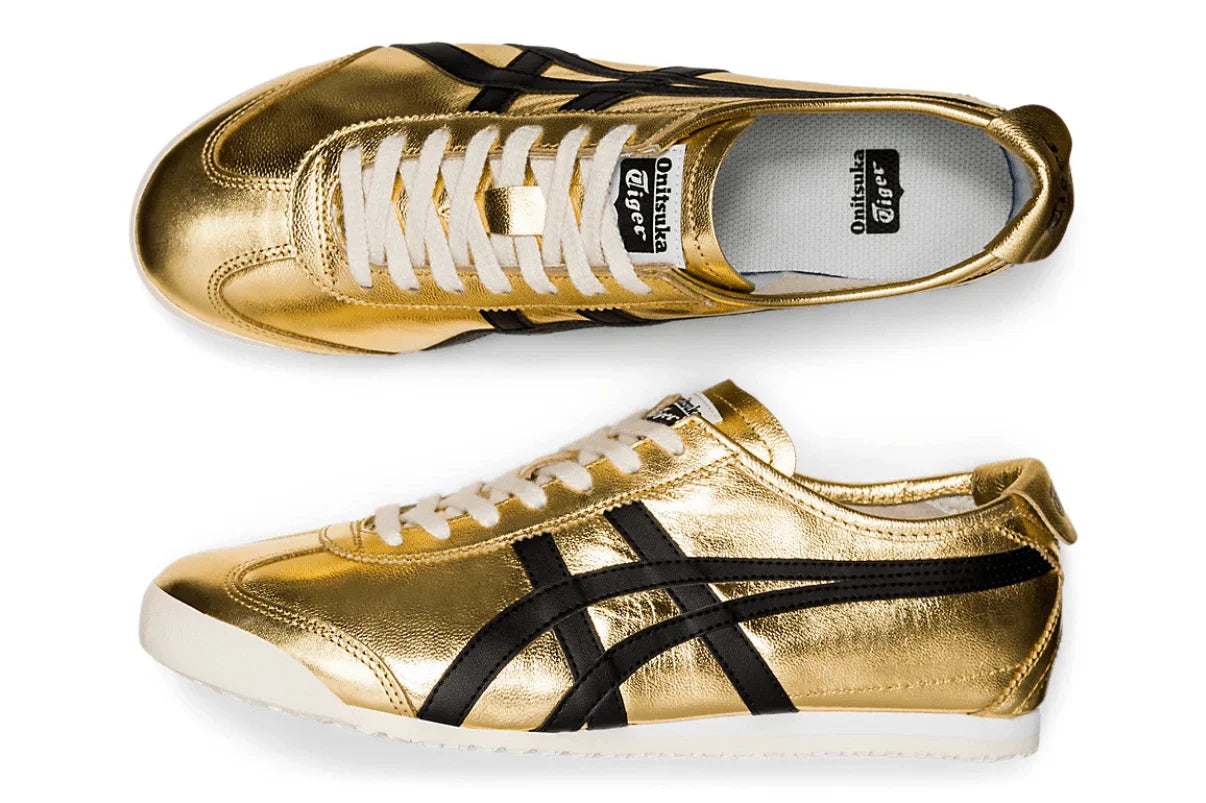 Onitsuka Tiger Mexico 66 Pure Gold Black Dourado