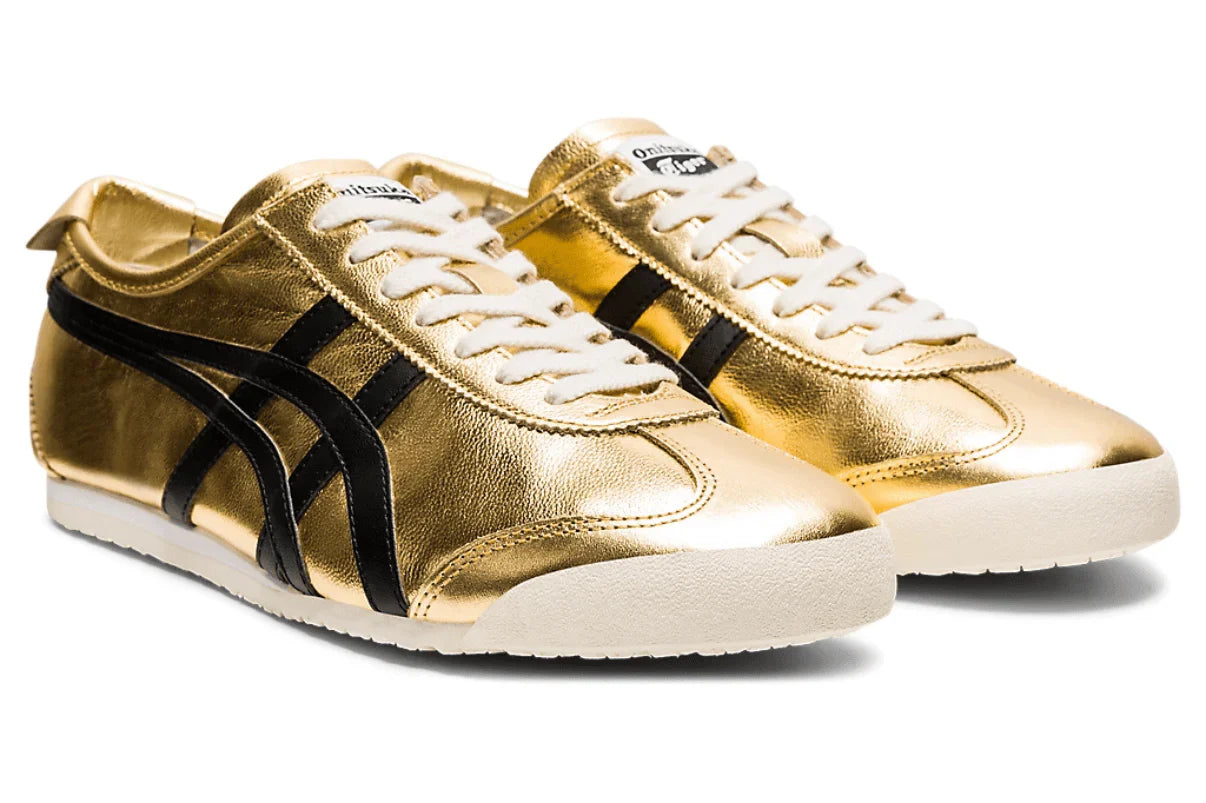 Onitsuka Tiger Mexico 66 Pure Gold Black Dourado